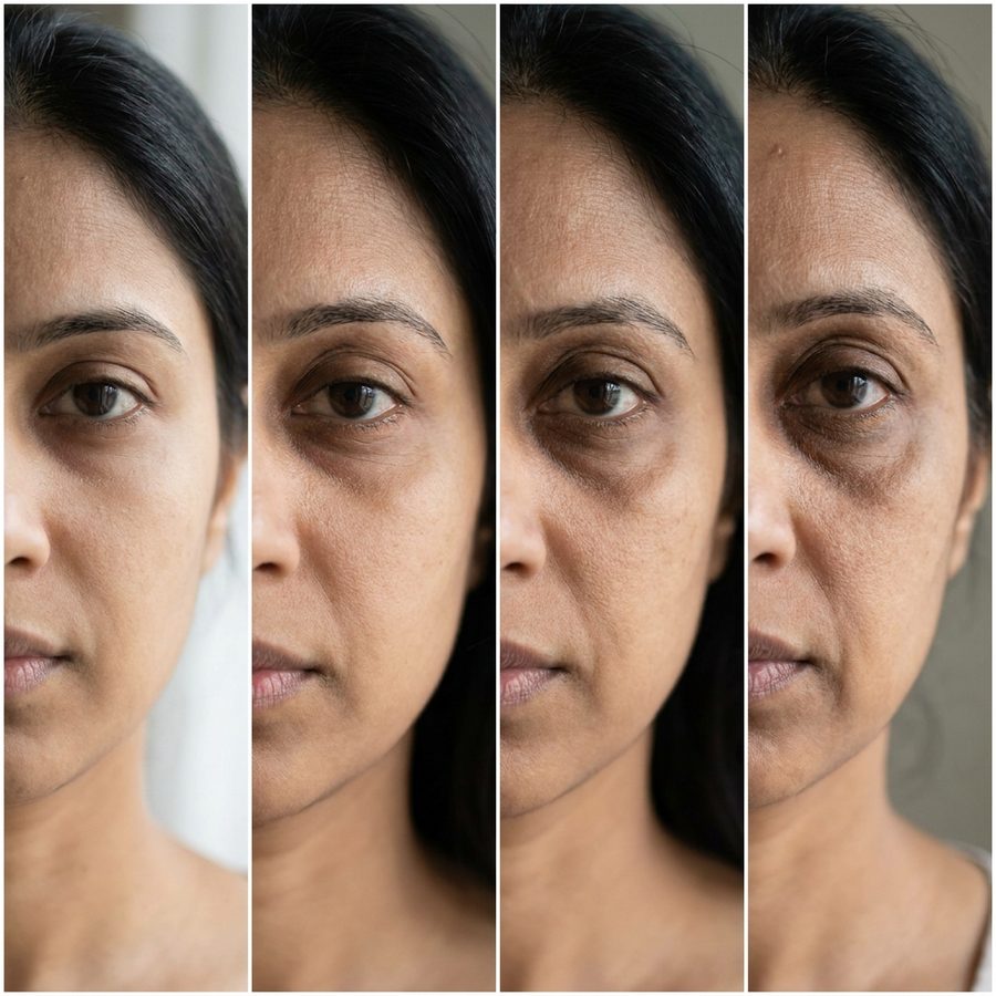 Under-eye results over time