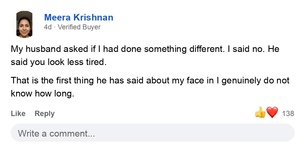Verified buyer review